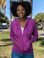 Load image into Gallery viewer, Women's Bamboo French Terry Zip Hooded Sweatshirt