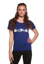 Load image into Gallery viewer, Women's Bamboo/Cotton Short Sleeve Scoop Neck T-Shirt with Print Mauna Kea