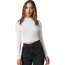 Load image into Gallery viewer, Women's Basic Mock Neck Long Sleeve Top