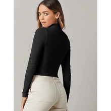 Load image into Gallery viewer, Women's Basic Mock Neck Long Sleeve Top