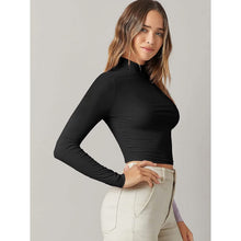 Load image into Gallery viewer, Women's Basic Mock Neck Long Sleeve Top