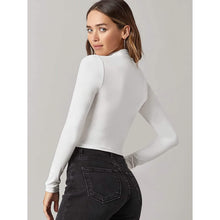 Load image into Gallery viewer, Women's Basic Mock Neck Long Sleeve Top
