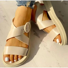 Load image into Gallery viewer, Womens Black Buckle Sandals Soft Casual Thick Comfort Fashion Stylish Design Women Sandals