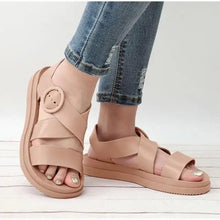 Load image into Gallery viewer, Womens Black Buckle Sandals Soft Casual Thick Comfort Fashion Stylish Design Women Sandals