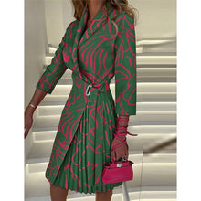 Load image into Gallery viewer, Women's Blazer Dress A Line Dress Knee Length Ruched Print Dress
