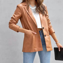 Load image into Gallery viewer, Women's Blazer Warm Breathable Outdoor Office Street Pocket Single Breasted Turndown