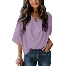 Load image into Gallery viewer, Women's Blouse Plain V Neck Basic Tops