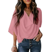 Load image into Gallery viewer, Women's Blouse Plain V Neck Basic Tops