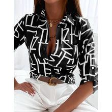 Load image into Gallery viewer, Women's Blouse Shirt Button Pocket Long Sleeve