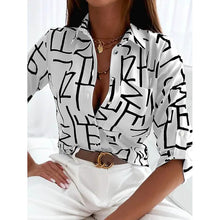 Load image into Gallery viewer, Women's Blouse Shirt Button Pocket Long Sleeve