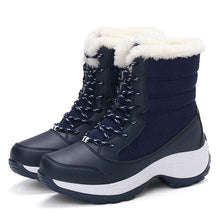 Load image into Gallery viewer, Womens Boots Waterproof Winter Shoes Snow Boots Keep Warm Ankle Winter Boots With Thick Fur Heels Women Ankle Hiking Shoes Waterproof Non Slip Warm Fur Outdoor Boots