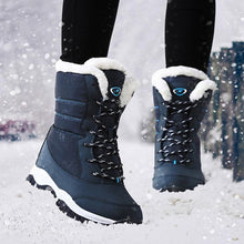 Load image into Gallery viewer, Womens Boots Waterproof Winter Shoes Snow Boots Keep Warm Ankle Winter Boots With Thick Fur Heels Women Ankle Hiking Shoes Waterproof Non Slip Warm Fur Outdoor Boots