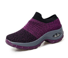 Load image into Gallery viewer, Womens Breathable Sneakers New Mesh Women Shoes Slip-On Air Cushion Casual Walking Shoes Lightweight Breathable Mesh Athletic Running Shoes Fashion Slip-on Sock Sneakers