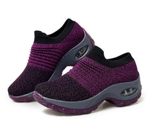 Load image into Gallery viewer, Womens Breathable Sneakers New Mesh Women Shoes Slip-On Air Cushion Casual Walking Shoes Lightweight Breathable Mesh Athletic Running Shoes Fashion Slip-on Sock Sneakers