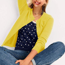 Load image into Gallery viewer, Women's Button Down Crew Neck Long Sleeve Soft Knit Cardigan Sweaters