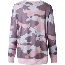 Load image into Gallery viewer, Women's Camouflage Print Casual Leopard Pullover Long Sleeve Sweatshirts