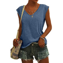 Load image into Gallery viewer, Women's Cap Sleeve T-Shirt Casual Loose Fit Tank Top