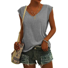 Load image into Gallery viewer, Women's Cap Sleeve T-Shirt Casual Loose Fit Tank Top