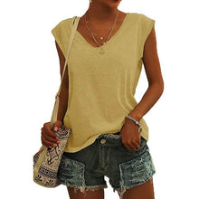 Load image into Gallery viewer, Women's Cap Sleeve T-Shirt Casual Loose Fit Tank Top