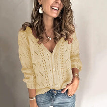 Load image into Gallery viewer, Women's Cardigan Open Knit Long Sleeve