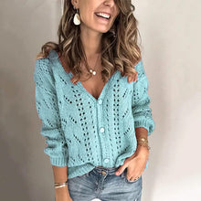 Load image into Gallery viewer, Women's Cardigan Open Knit Long Sleeve