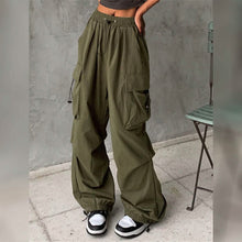 Load image into Gallery viewer, Women's Cargo Baggy Pants High Waist