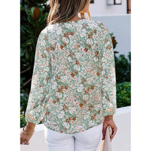 Load image into Gallery viewer, Womens Casual Boho Floral Print V Neck Long Sleeve Loose Blouse