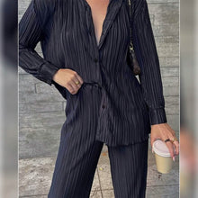 Load image into Gallery viewer, Women's Casual Long Sleeve Button Blouse Top Wide Leg Loose Streetwear Loungewear