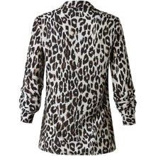 Load image into Gallery viewer, Womens Casual Tops V Neck Leopard Tunic Long Sleeve Button Down Shirts Top