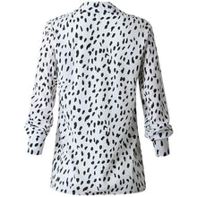 Load image into Gallery viewer, Womens Casual Tops V Neck Leopard Tunic Long Sleeve Button Down Shirts Top