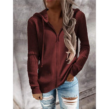 Load image into Gallery viewer, Women's Casual Zip Hoodied Jacket
