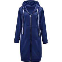Load image into Gallery viewer, Women's Casual Zip up Hoodies Long Tunic Sweatshirts Jackets Fashion Plus Size Hoodie with Pockets