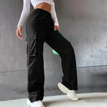 Load image into Gallery viewer, Women's Chinos Cargo Mid Waist Pants