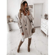 Load image into Gallery viewer, Women's Coat Shacket Jacket Long Sleeve Solid Color Oversized