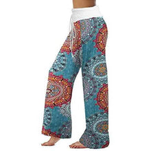 Load image into Gallery viewer, Women's Comfy Stretch Drawstring Palazzo Wide Leg Lounge Pant