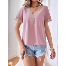 Load image into Gallery viewer, Women's Contrast Guipure Lace Blouse