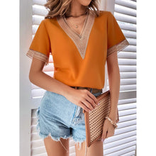Load image into Gallery viewer, Women's Contrast Guipure Lace Blouse