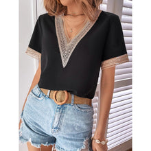Load image into Gallery viewer, Women's Contrast Guipure Lace Blouse