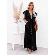 Load image into Gallery viewer, Women's Deep V Vacation Sexy Loose Dress