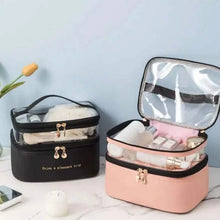 Load image into Gallery viewer, Women's Double Layer Makeup Bag