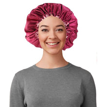 Load image into Gallery viewer, Women's Double Layer Reversible Silky Satin Headscarf Sleeping Bonnet Hat Headband
