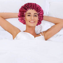 Load image into Gallery viewer, Women's Double Layer Reversible Silky Satin Headscarf Sleeping Bonnet Hat Headband