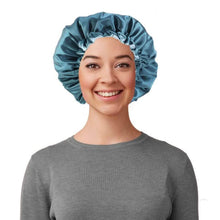 Load image into Gallery viewer, Women's Double Layer Reversible Silky Satin Headscarf Sleeping Bonnet Hat Headband