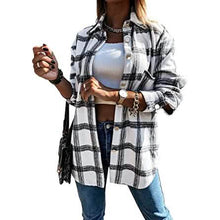 Load image into Gallery viewer, Women's Fall Clothes Plaid Jacket Long Sleeve