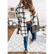 Load image into Gallery viewer, Women's Fall Clothes Plaid Jacket Long Sleeve