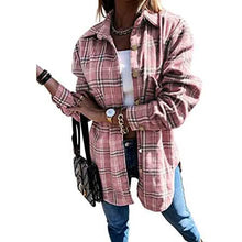 Load image into Gallery viewer, Women's Fall Clothes Plaid Jacket Long Sleeve