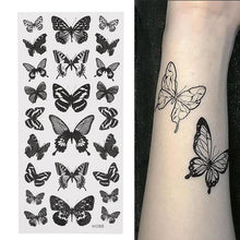 Load image into Gallery viewer, Womens Fashion 3D Butterfly Waterproof Temporary Sticker Tattoo Leg Arm Modern Blue Design For Womens