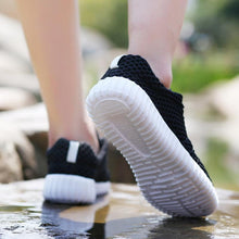 Load image into Gallery viewer, Womens Fashion Casual Sneakers Lightweight Comfortable Breathable Lace-up Mesh Couples Shoes Lightweight Casual Walking Shoes Breathable Mesh Fashion Sneakers