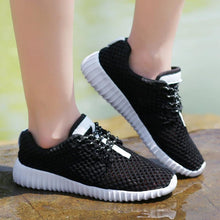 Load image into Gallery viewer, Womens Fashion Casual Sneakers Lightweight Comfortable Breathable Lace-up Mesh Couples Shoes Lightweight Casual Walking Shoes Breathable Mesh Fashion Sneakers