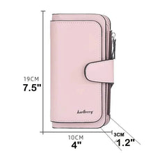 Load image into Gallery viewer, Women's Fashion Faux Leather Wallet with Card Slots & ID Window